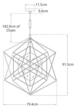 CUBIST - Medium Chandelier in Gild by Visual Comfort Europe - view 3